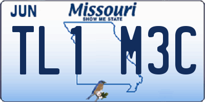 MO license plate TL1M3C