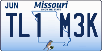 MO license plate TL1M3K