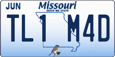 MO license plate TL1M4D