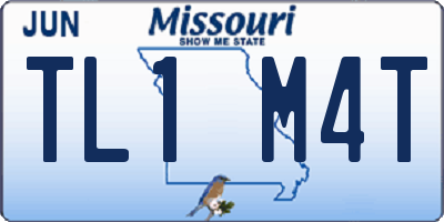 MO license plate TL1M4T