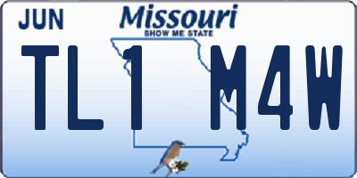 MO license plate TL1M4W