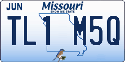 MO license plate TL1M5Q