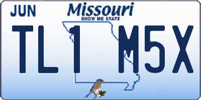 MO license plate TL1M5X
