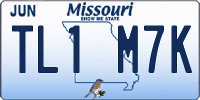 MO license plate TL1M7K
