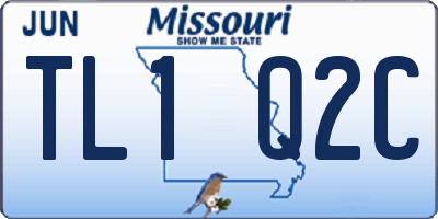 MO license plate TL1Q2C