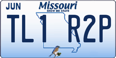 MO license plate TL1R2P