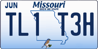 MO license plate TL1T3H
