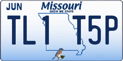 MO license plate TL1T5P