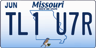 MO license plate TL1U7R