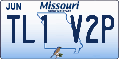 MO license plate TL1V2P