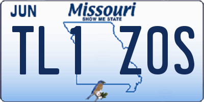MO license plate TL1Z0S