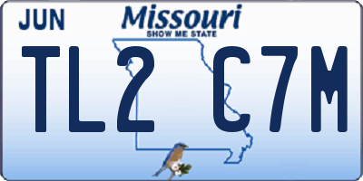 MO license plate TL2C7M