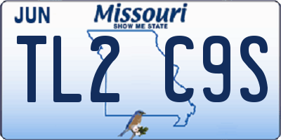 MO license plate TL2C9S