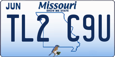 MO license plate TL2C9U