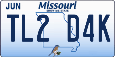 MO license plate TL2D4K