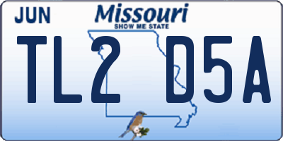MO license plate TL2D5A