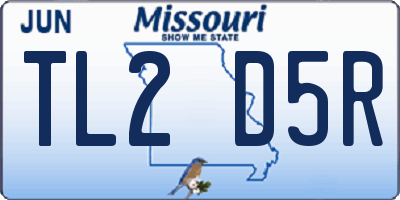 MO license plate TL2D5R