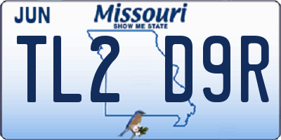 MO license plate TL2D9R