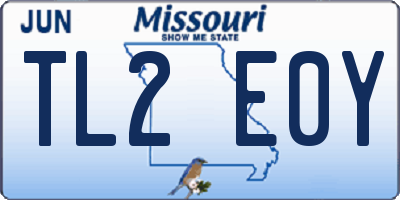 MO license plate TL2E0Y