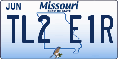 MO license plate TL2E1R