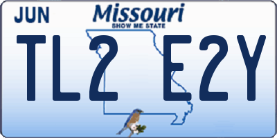 MO license plate TL2E2Y