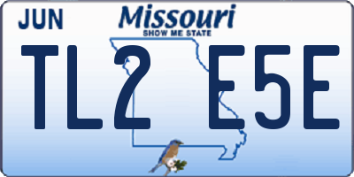 MO license plate TL2E5E