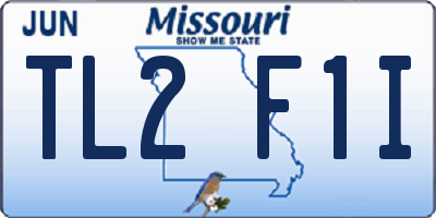 MO license plate TL2F1I