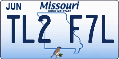 MO license plate TL2F7L