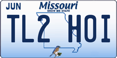 MO license plate TL2H0I