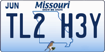MO license plate TL2H3Y