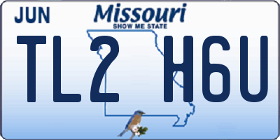 MO license plate TL2H6U