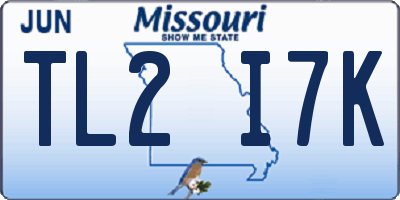 MO license plate TL2I7K