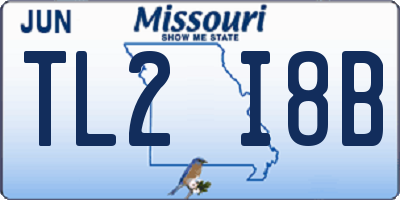 MO license plate TL2I8B