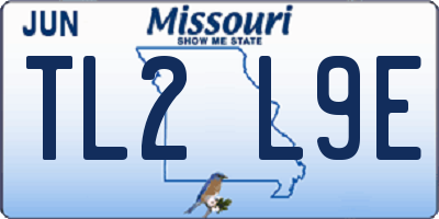 MO license plate TL2L9E
