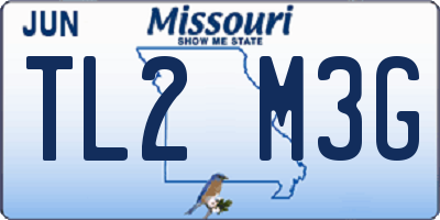 MO license plate TL2M3G