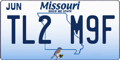 MO license plate TL2M9F