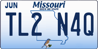 MO license plate TL2N4Q