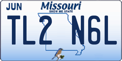MO license plate TL2N6L