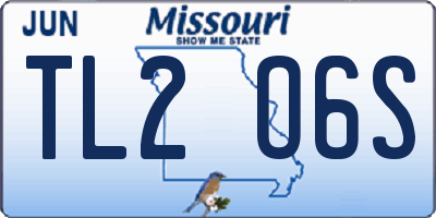 MO license plate TL2O6S