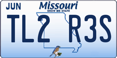 MO license plate TL2R3S