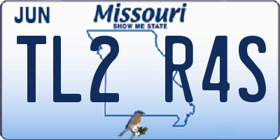 MO license plate TL2R4S