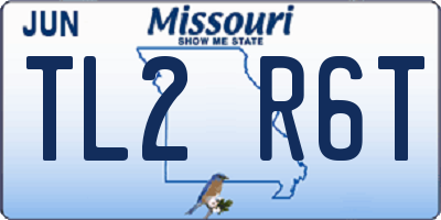 MO license plate TL2R6T