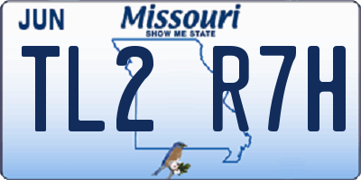 MO license plate TL2R7H