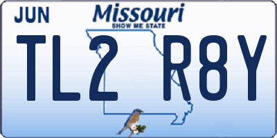 MO license plate TL2R8Y