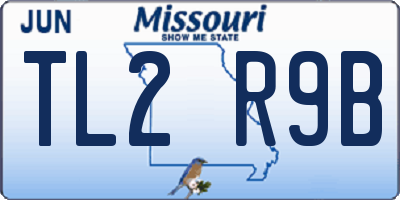 MO license plate TL2R9B