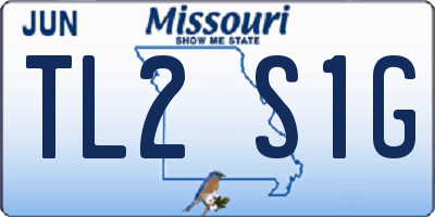 MO license plate TL2S1G