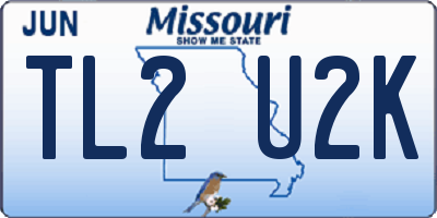 MO license plate TL2U2K