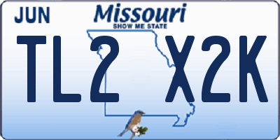 MO license plate TL2X2K