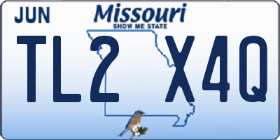 MO license plate TL2X4Q