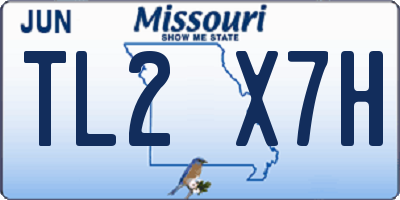 MO license plate TL2X7H
